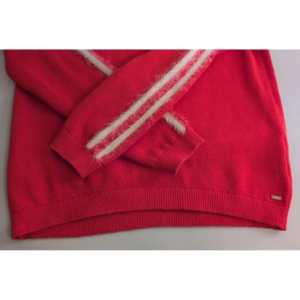 Tommy Hilfiger Women's Crewneck Pullover Sweater Red‎ w/ White Stripes size XL